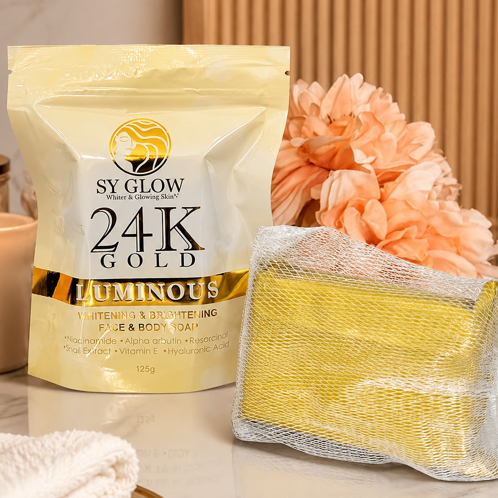 SY Glow 24K Gold Luxurious Whitening & Brightening Face & Body Soap 125g