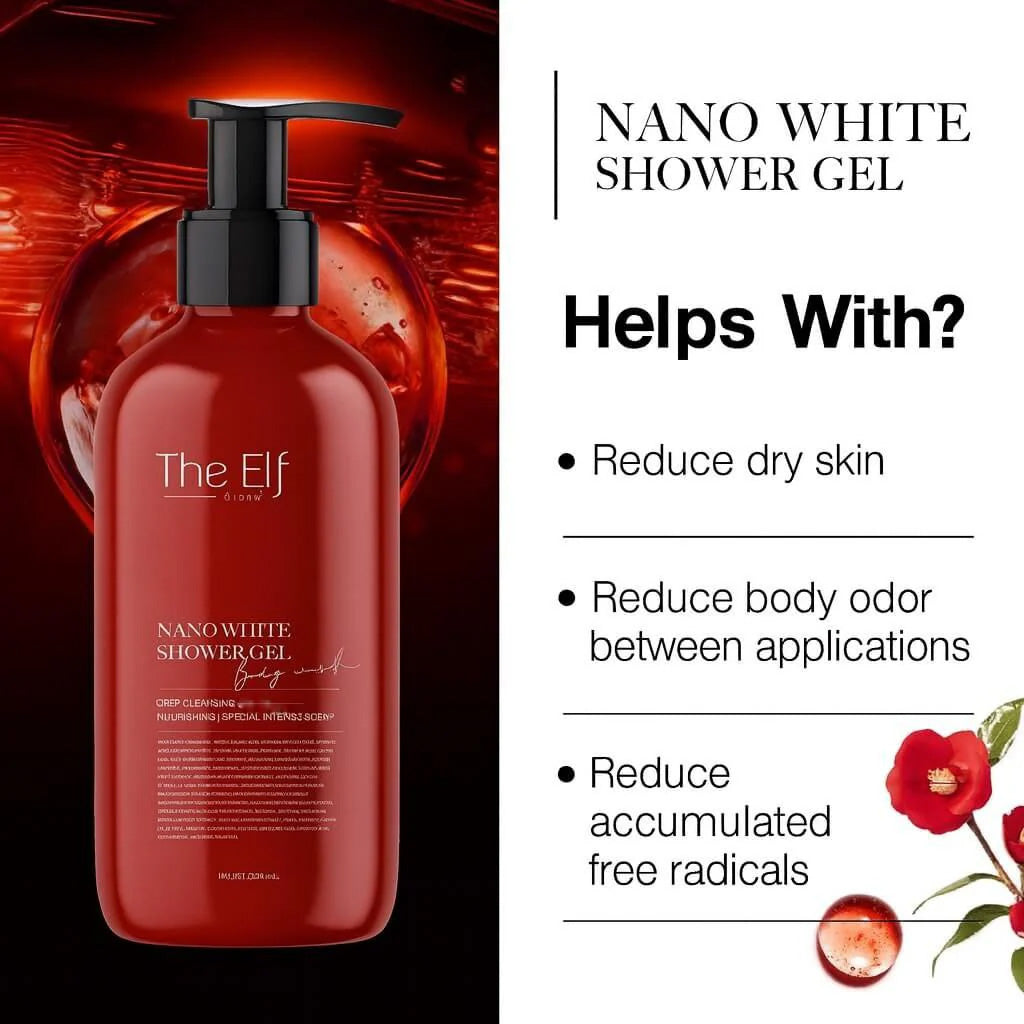 The Elf Nano White Shower Gel Body Wash 275ml