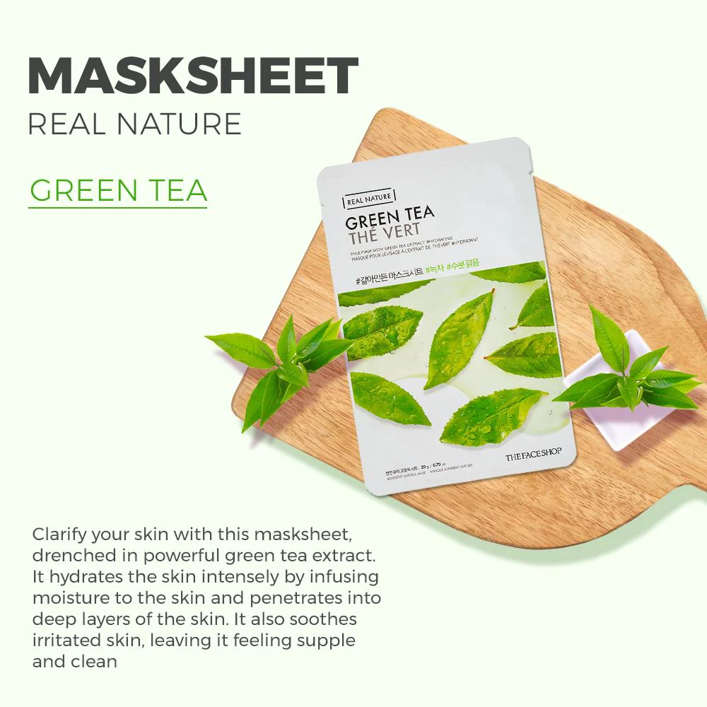 The Face Shop Real Nature with Green Tea Extract | Korean Skincare - real nature