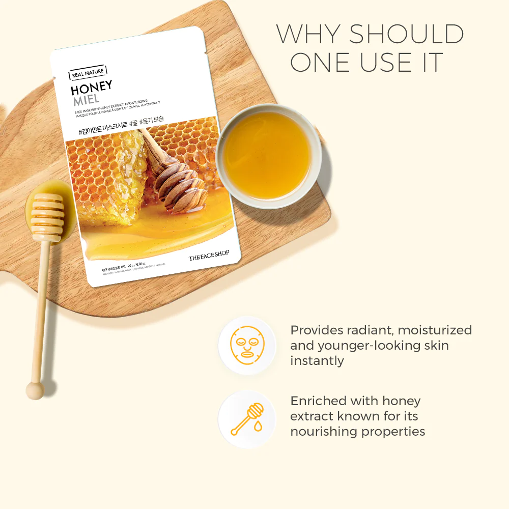 The Face Shop Real Nature with Honey Extract | Korean Skincare - benefits