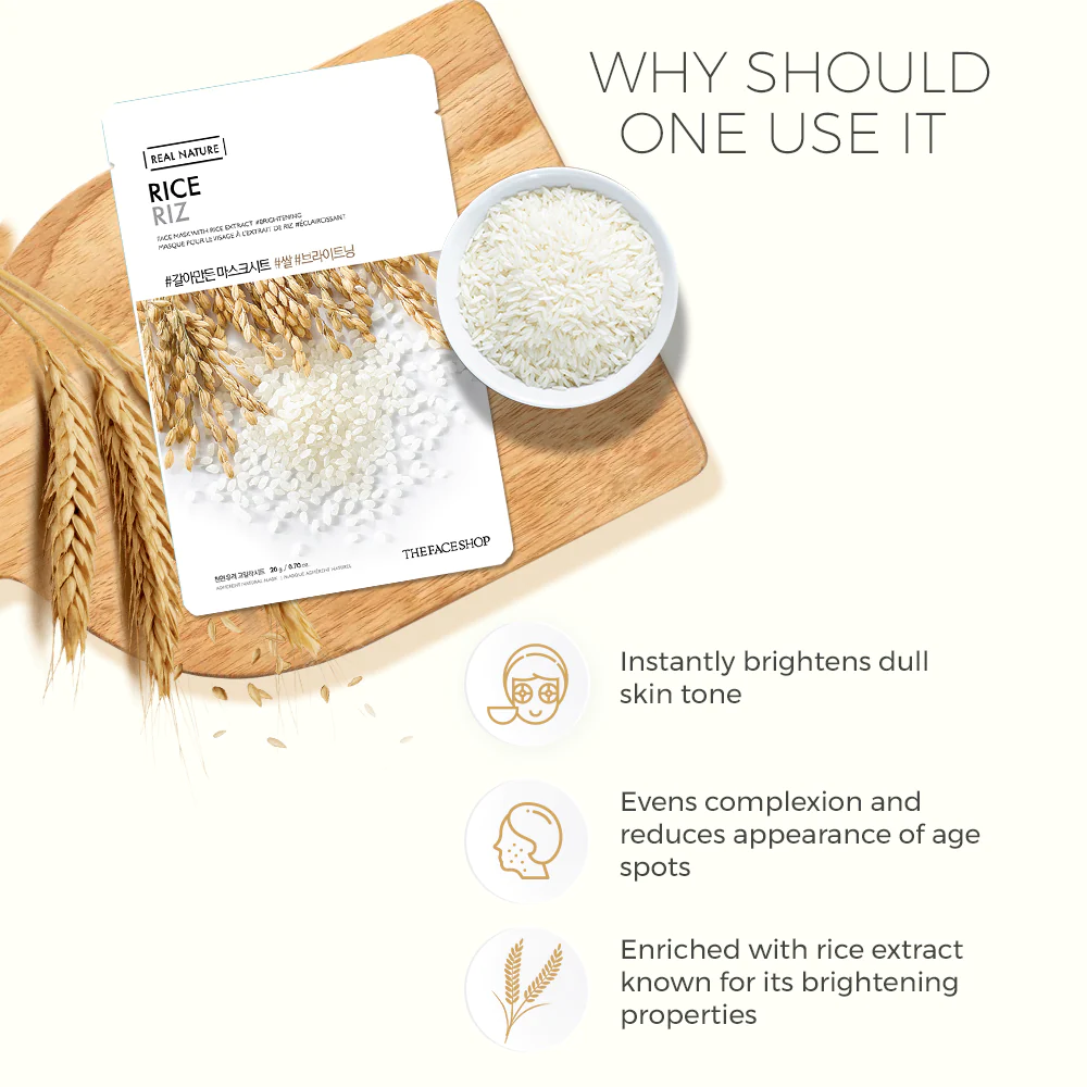 The Face Shop Real Nature with Rice Extract | Korean Skincare - benefits