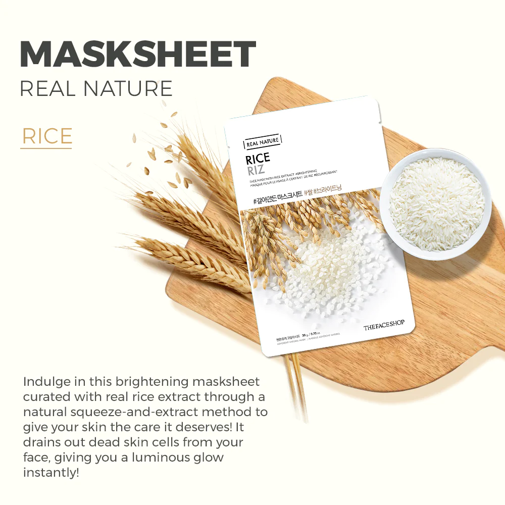 The Face Shop Real Nature with Rice Extract | Korean Skincare - rice
