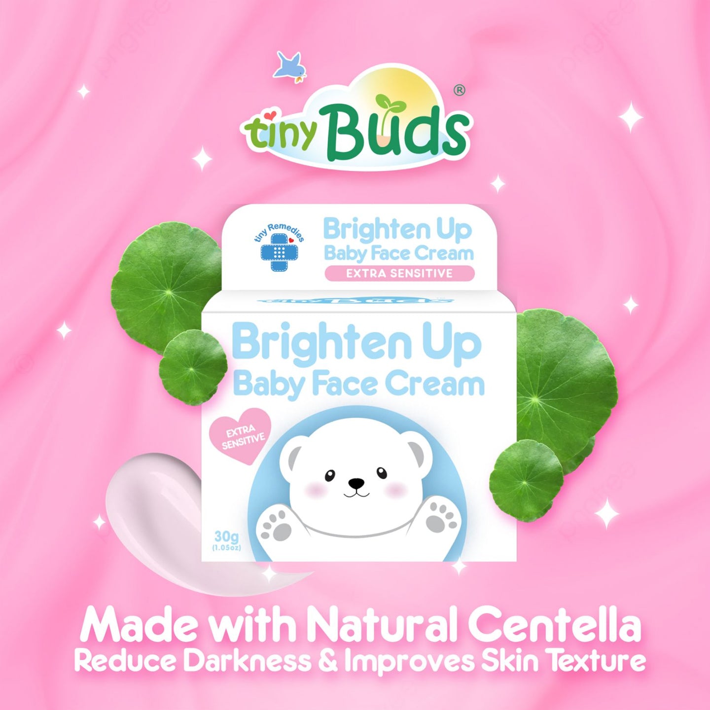 Tiny Buds Brighten Up Baby Face Cream 30g | Bini Beauty AU NZ