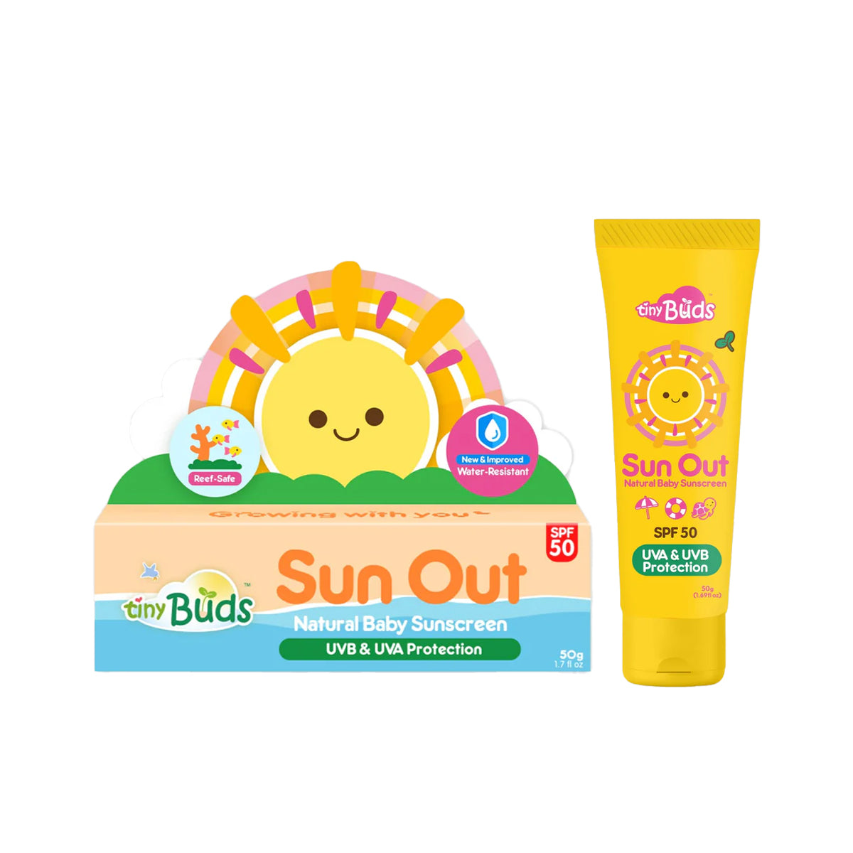 Tiny Buds Sun Out Natural Baby Sunscreen SPF 50 | Bini Beauty AU NZ