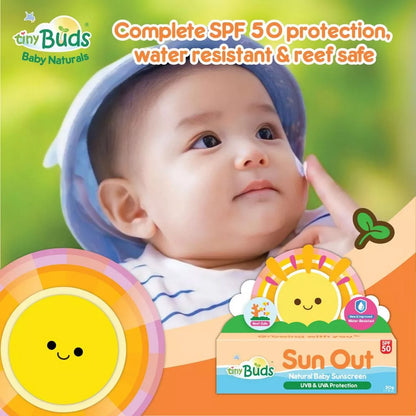 Tiny Buds Sun Out Natural Baby Sunscreen SPF 50 | Bini Beauty AU NZ