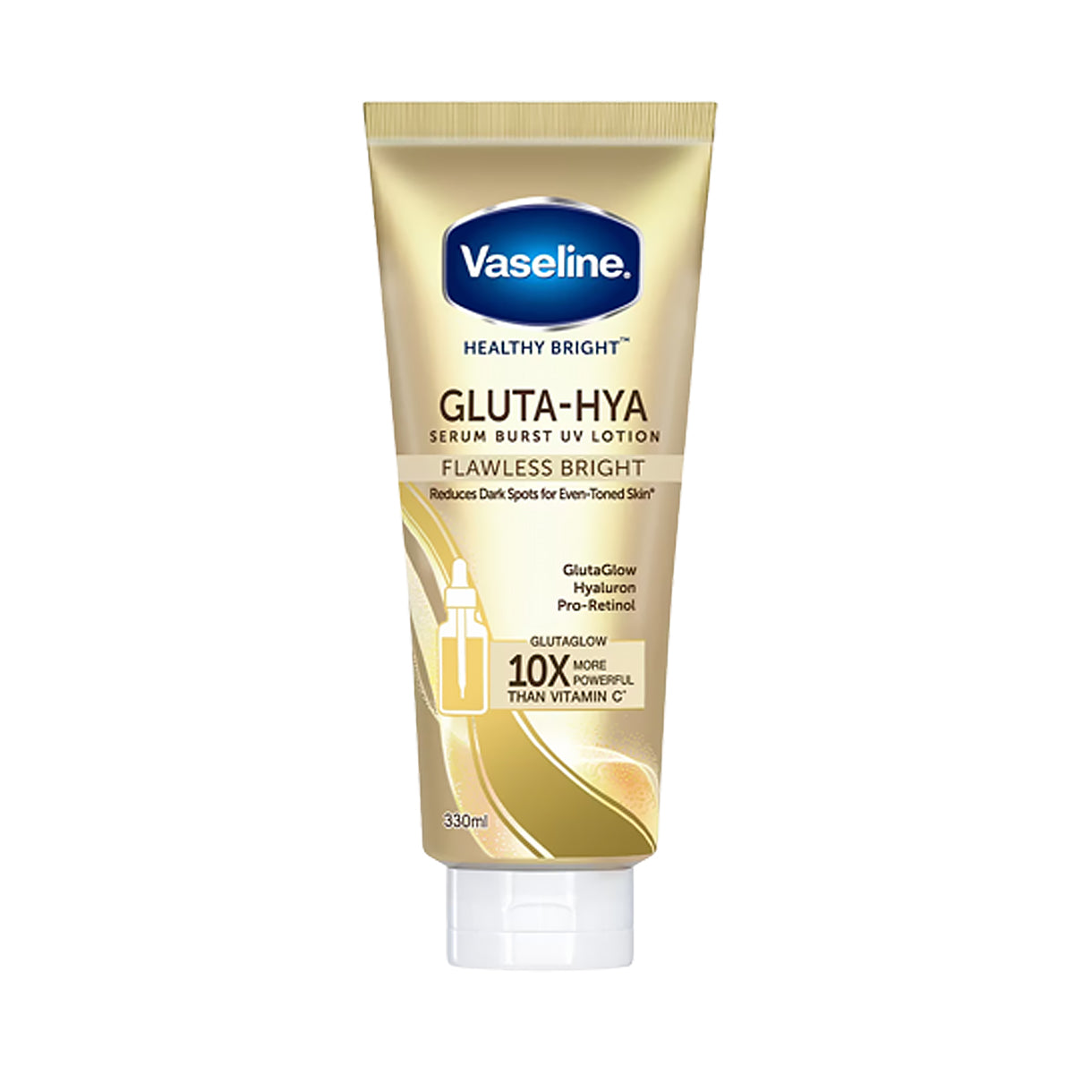 Vaseline Gluta-Hya Serum Burst UV Lotion Flawless Glow 330ml | NZ AU