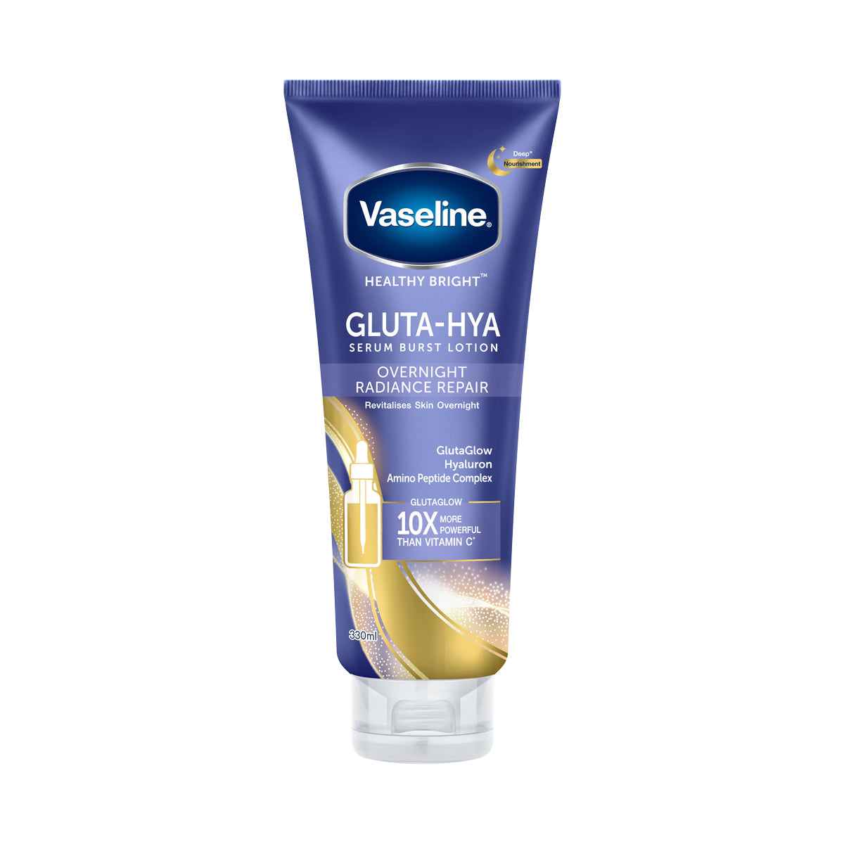 Vaseline Gluta-Hya Serum Burst Lotion Overnight Radiance Repair 330ml