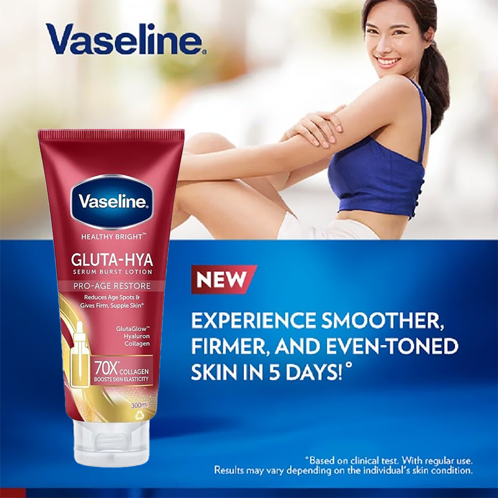 Vaseline Gluta-Hya Serum Burst Lotion Pro-Age Restore 300ml – Bini