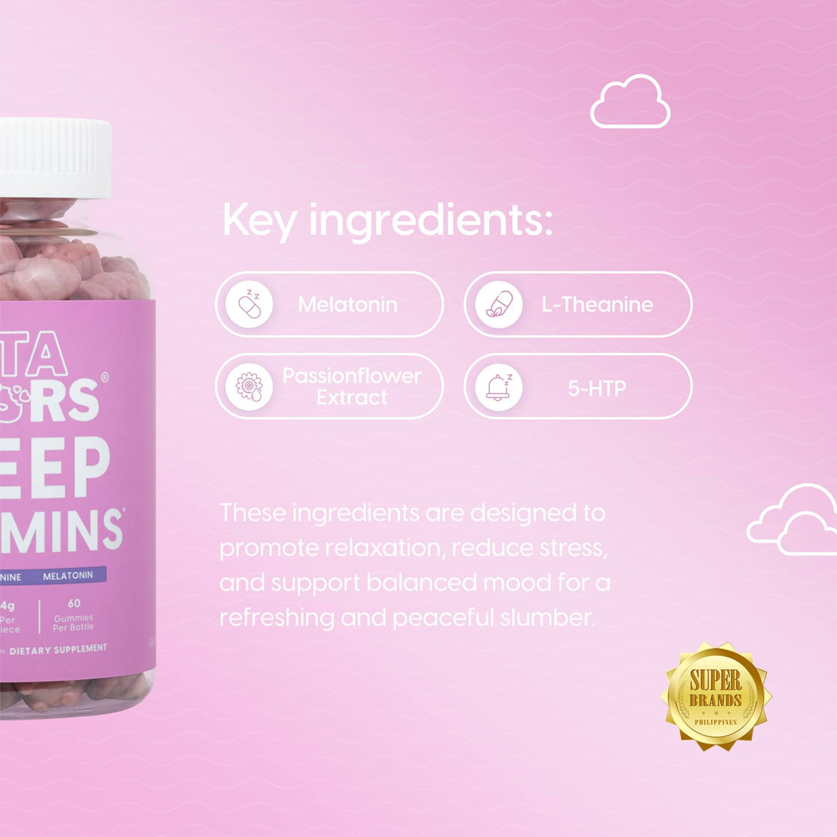 Vitabears Sleep Vitamins Dietary Supplement | Bini Beauty