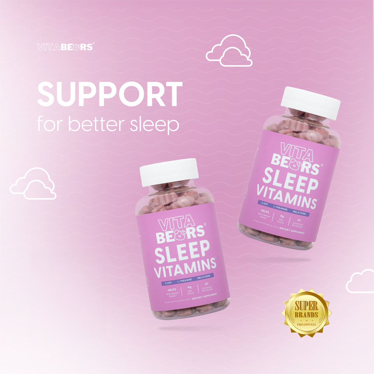 Vitabears Sleep Vitamins Dietary Supplement | Bini Beauty