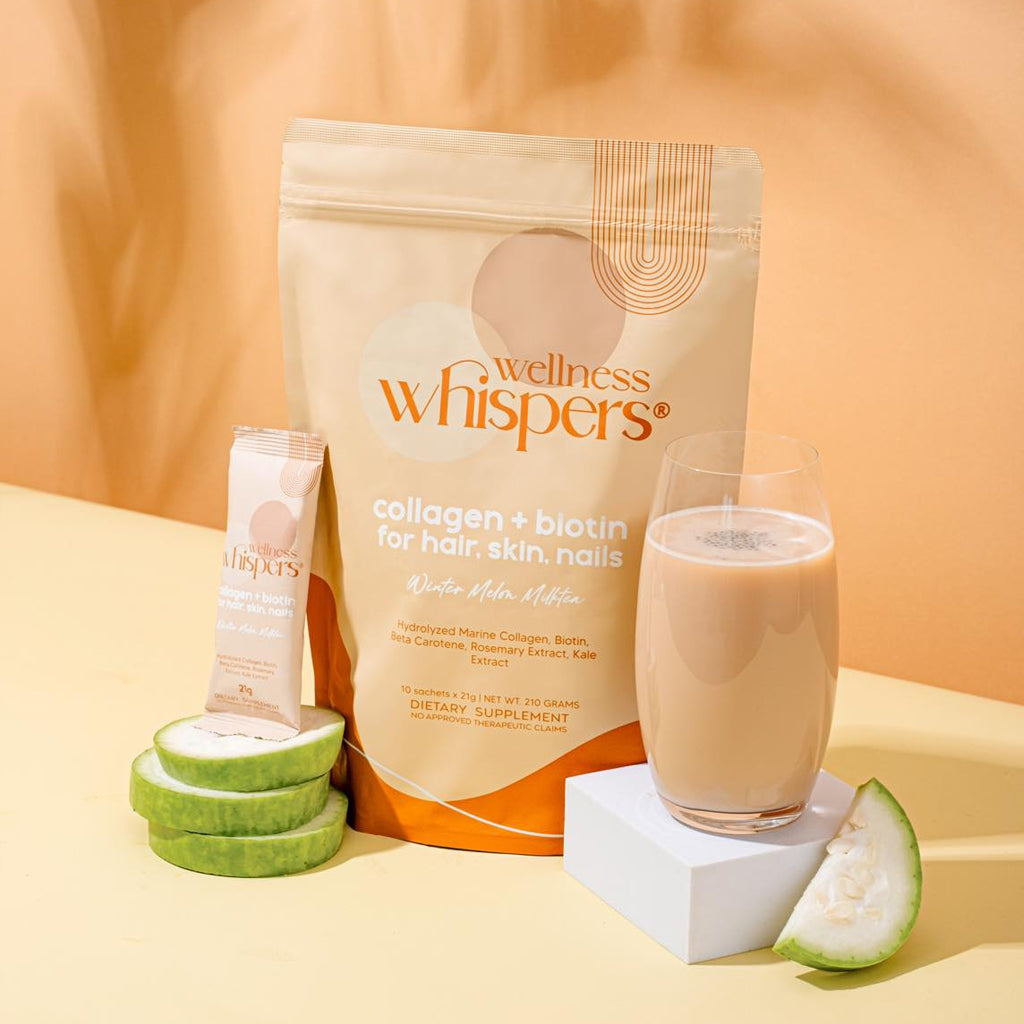 Wellness Whispers Collagen + Biotin Wintermelon Milktea | Bini Beauty