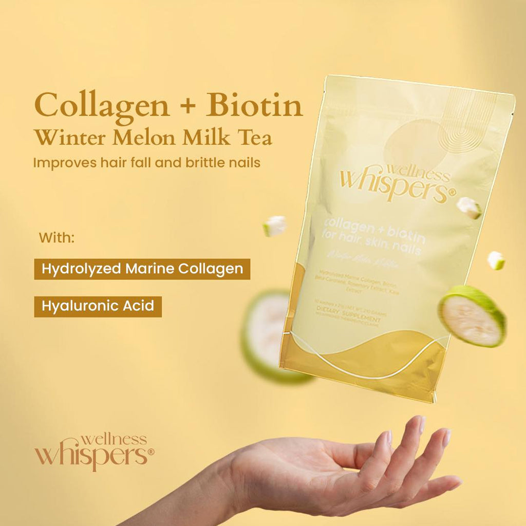 Wellness Whispers Collagen + Biotin Wintermelon Milktea | Bini Beauty