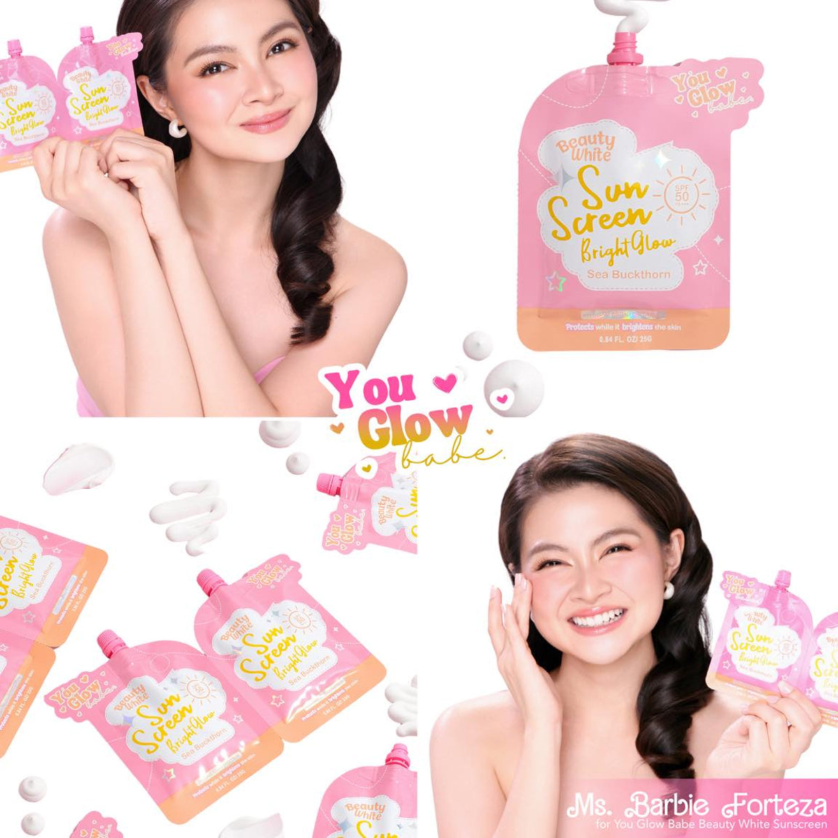 You Glow Babe Beauty White Sunscreen - barbie forteza model