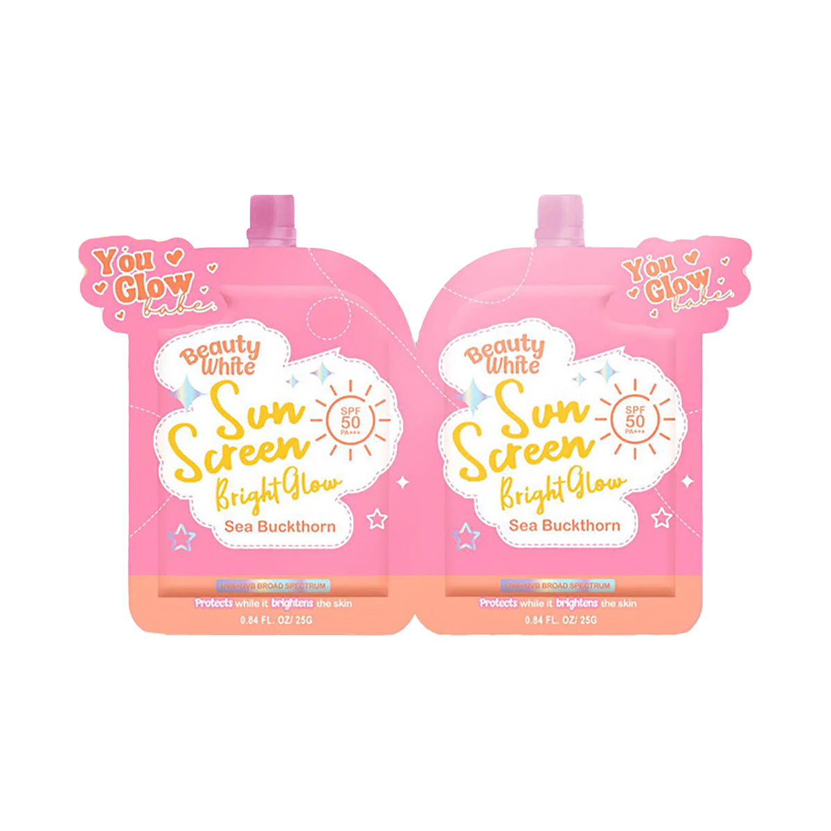 You Glow Babe Beauty White Sunscreen Bright & Glow SPF 50 PA+++ Twin Pack