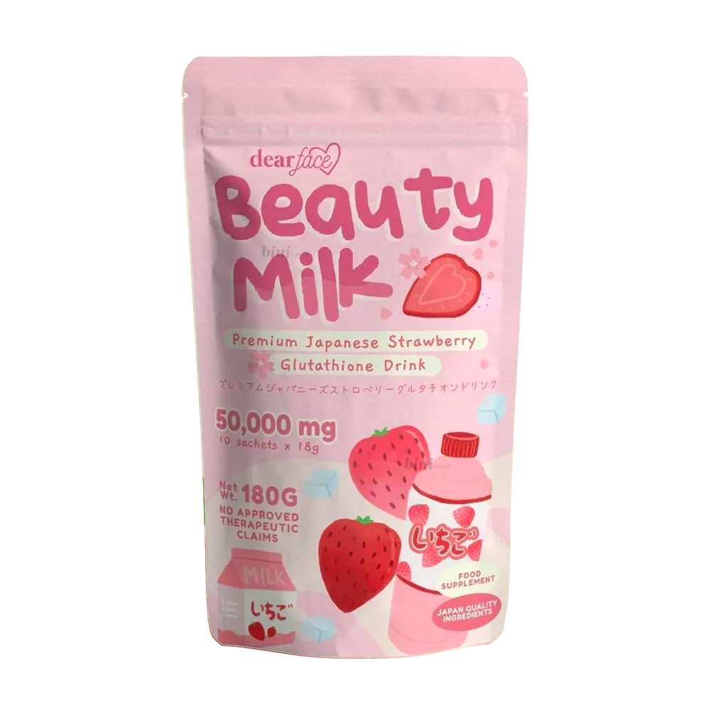 Dear Face Beauty Milk Strawberry Glutathione Drink